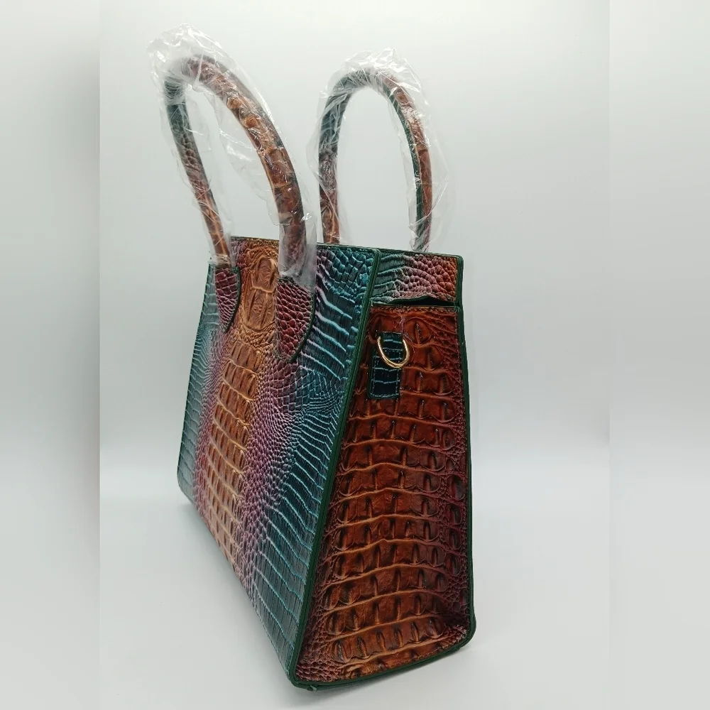 Crocodile Faux Leather Crossbody/Shoulder Handbag, Clutch/Wallet & Coin Purse​​